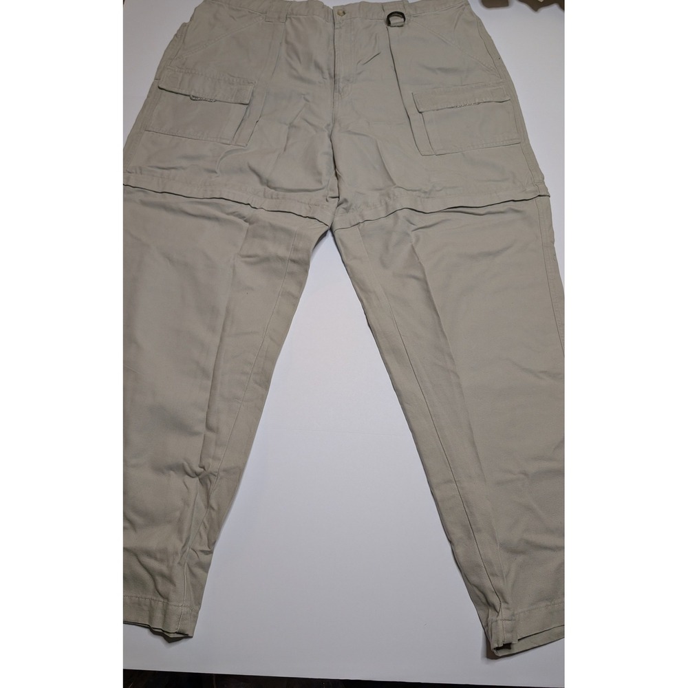 Columbia PFG GPS Convertible Cargo Pants Mens XXL 32 Khaki Cotton FM8011